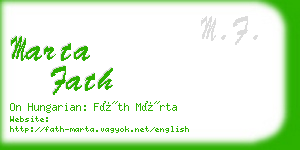 marta fath business card